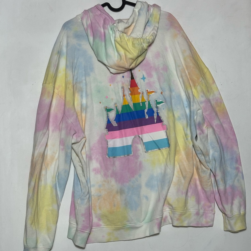 Disney Tie Dye Pride Disney Magic Castle Hoodie